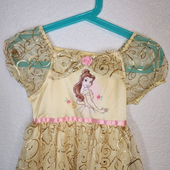 Disney Princess Belle Dress nightgown costume Pajama 3t - Picture 5 of 12